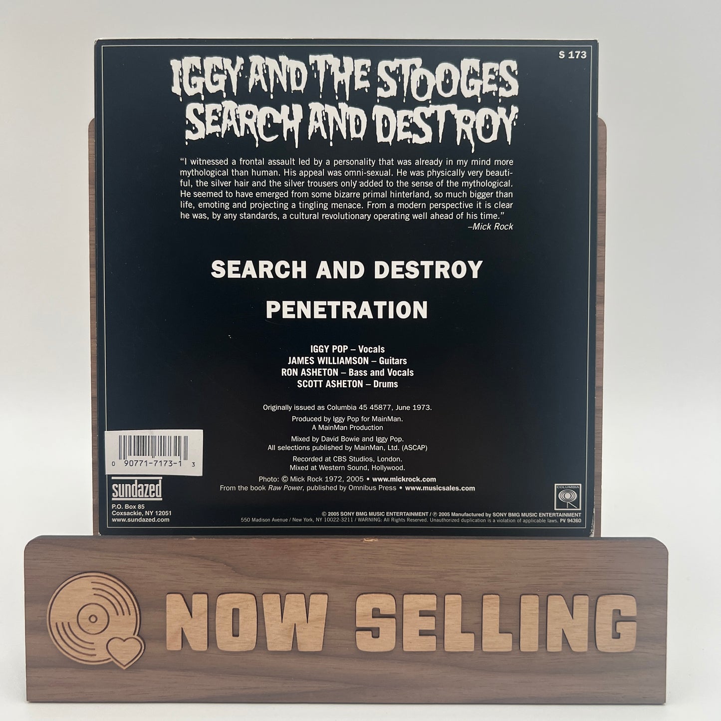 Iggy And The Stooges - Search And Destroy Vinyl 7" Reissue 2005
