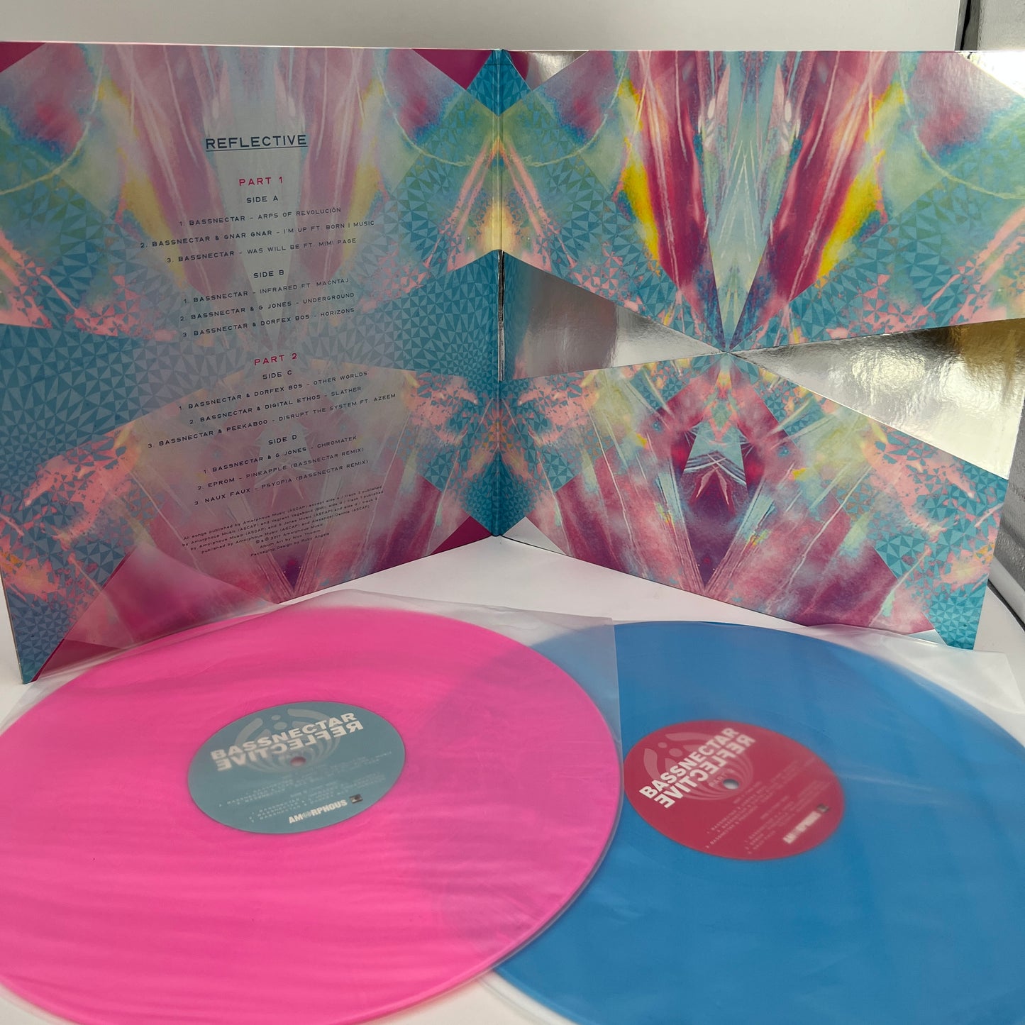 Bassnectar - Reflective Vinyl EP Pink Marbled / Blue Marbled
