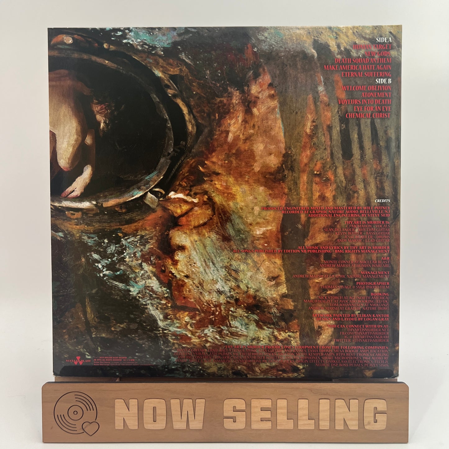 Thy Art Is Murder - Human Target Vinyl LP Limited Edition Black and Brown Swirl
