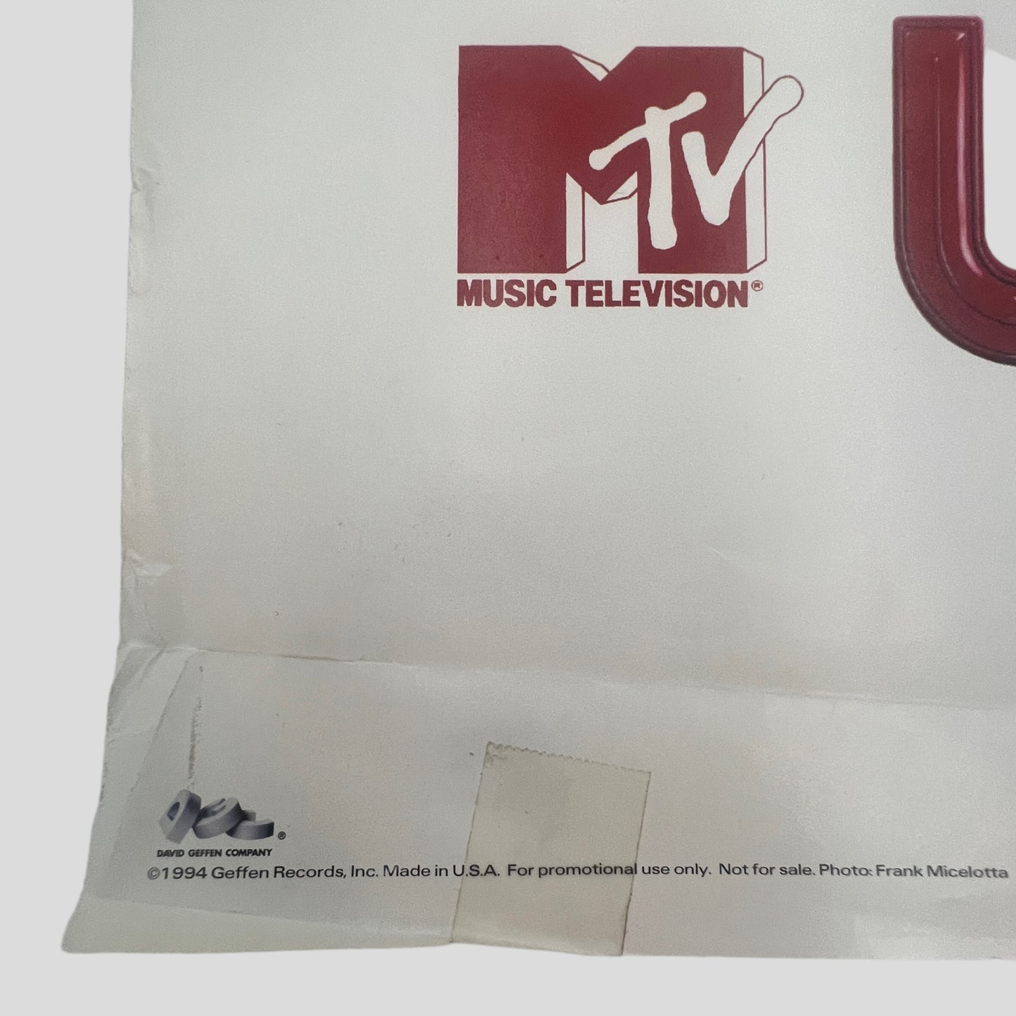 Nirvana - MTV Unplugged Vintage Promo Band Poster 24 x 24
