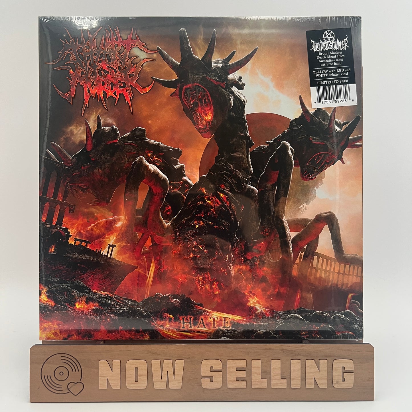 Thy Art Is Murder - Hate Vinyl LP Yellow w/ Red & White Splatter SEALED