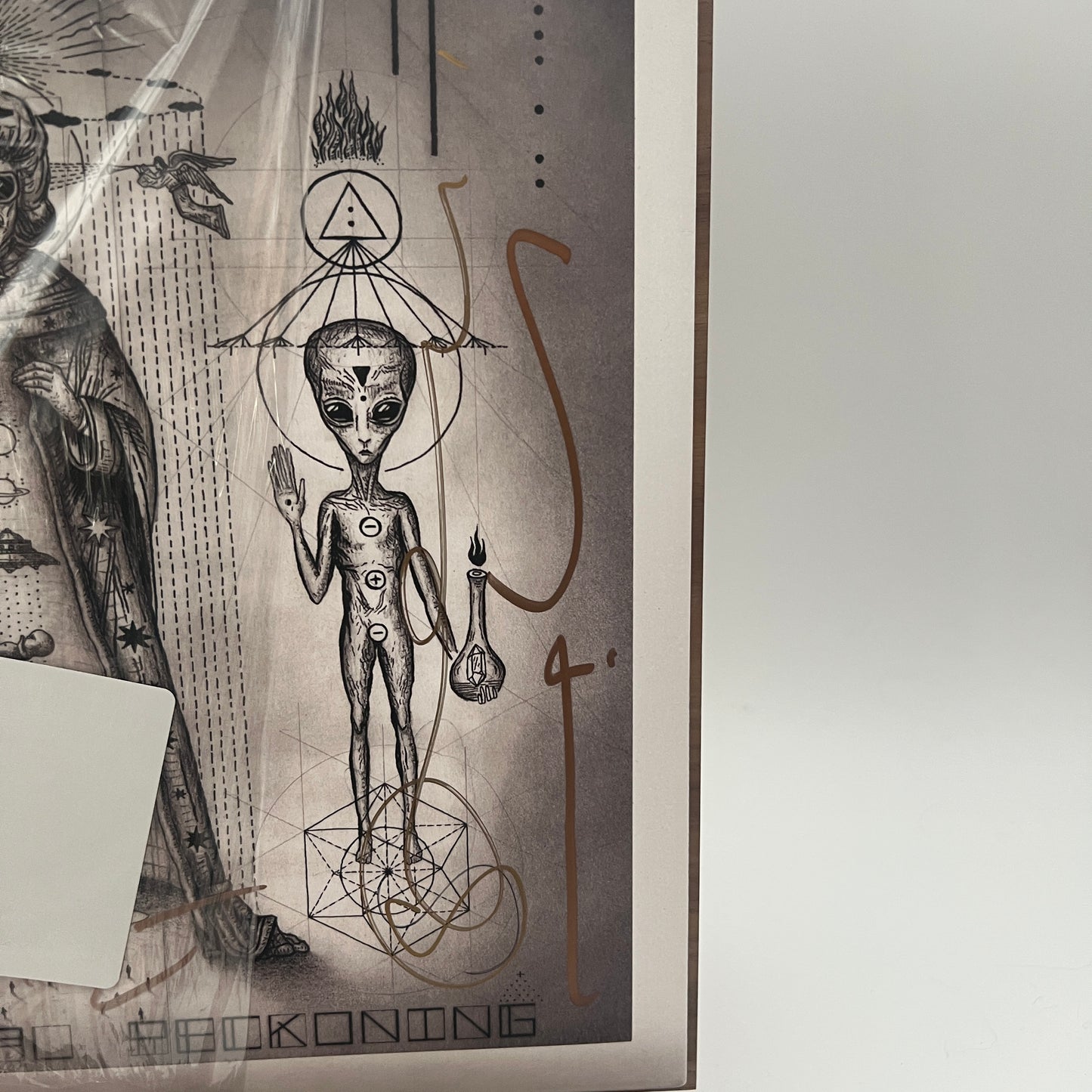 Puscifer - Existential Reckoning Vinyl LP Gray Translucent Marble Signed by Maynard, Mat and Carina