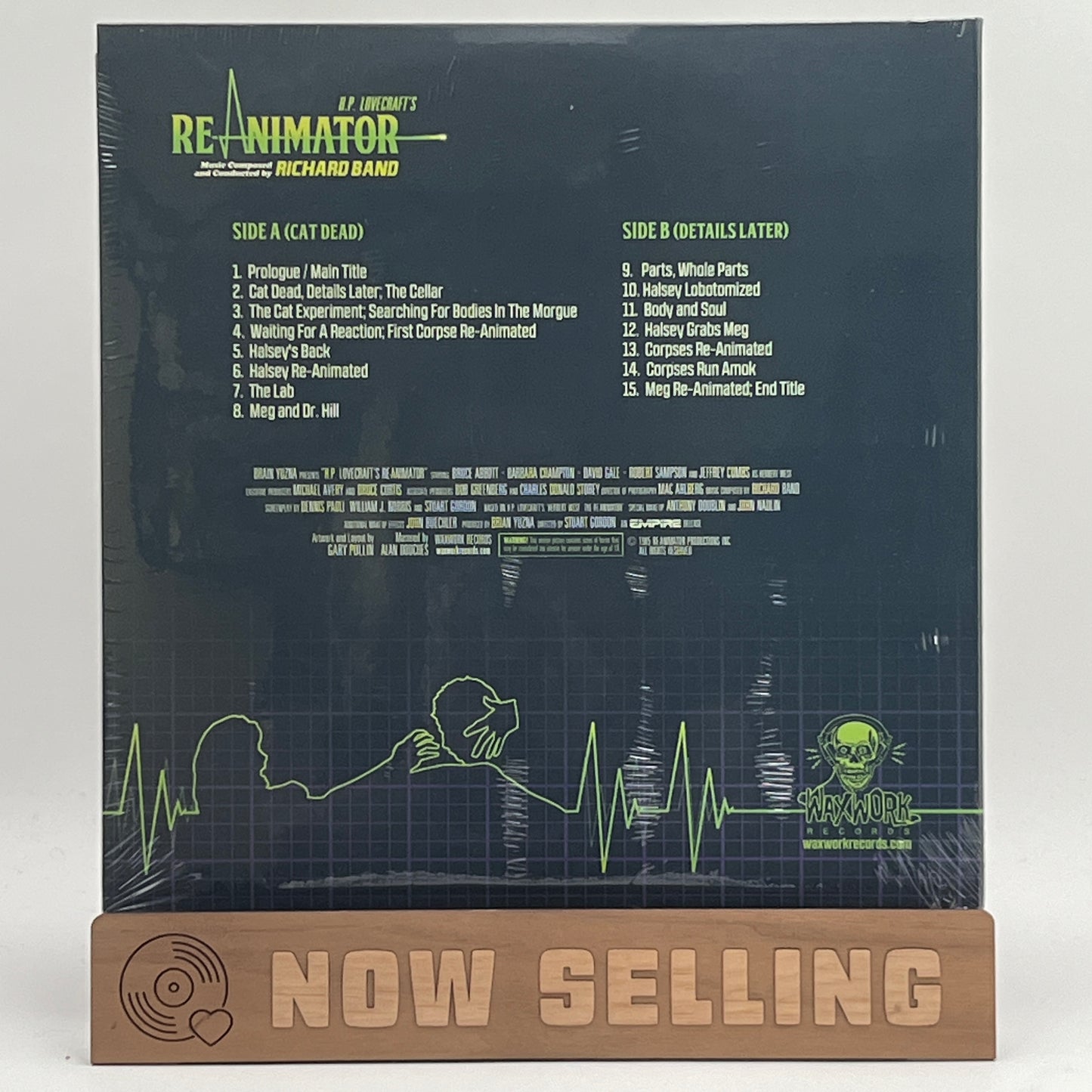 H.P. Lovecraft's Re-Animator Soundtrack Vinyl LP Green Hand Poured Swirl Richard Band