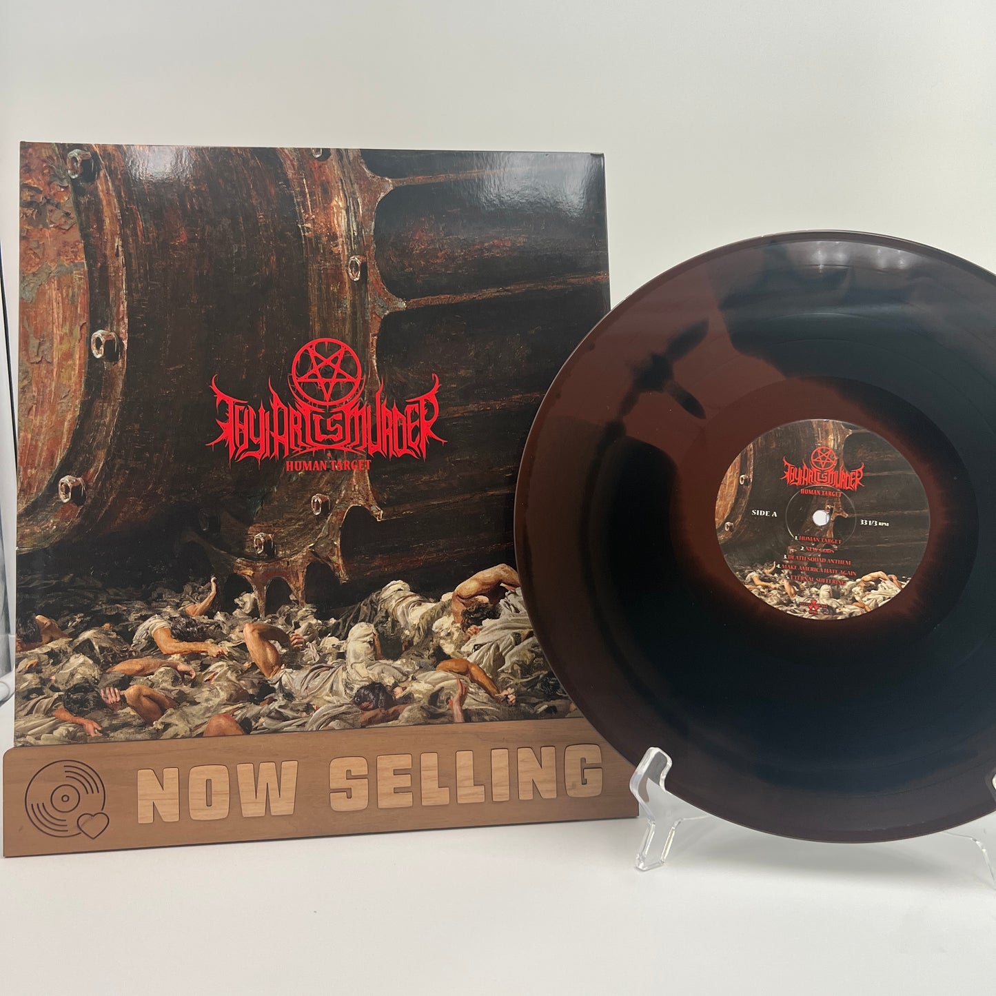 Thy Art Is Murder - Human Target Vinyl LP Limited Edition Black and Brown Swirl