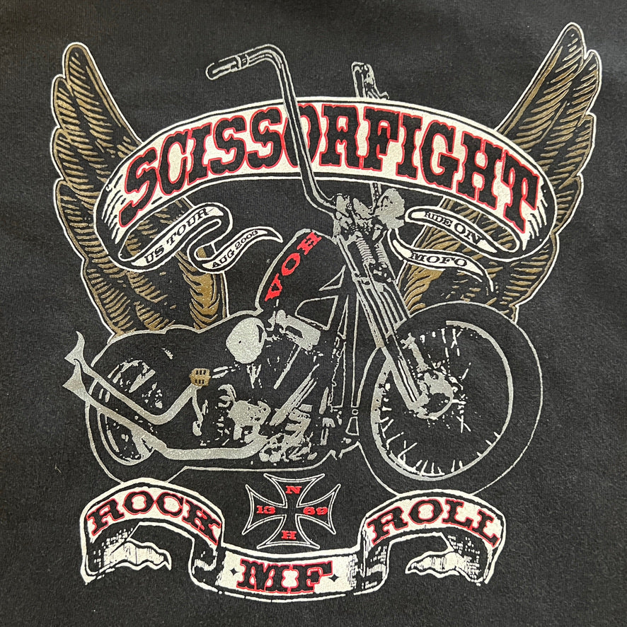 Scissorfight Rock MF Roll Zipper Hoodie Size Large
