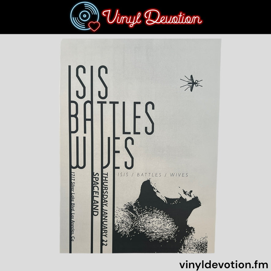 Isis The Band / Battle Wives Show at Spaceland 11 x 17 Band Promo Poster