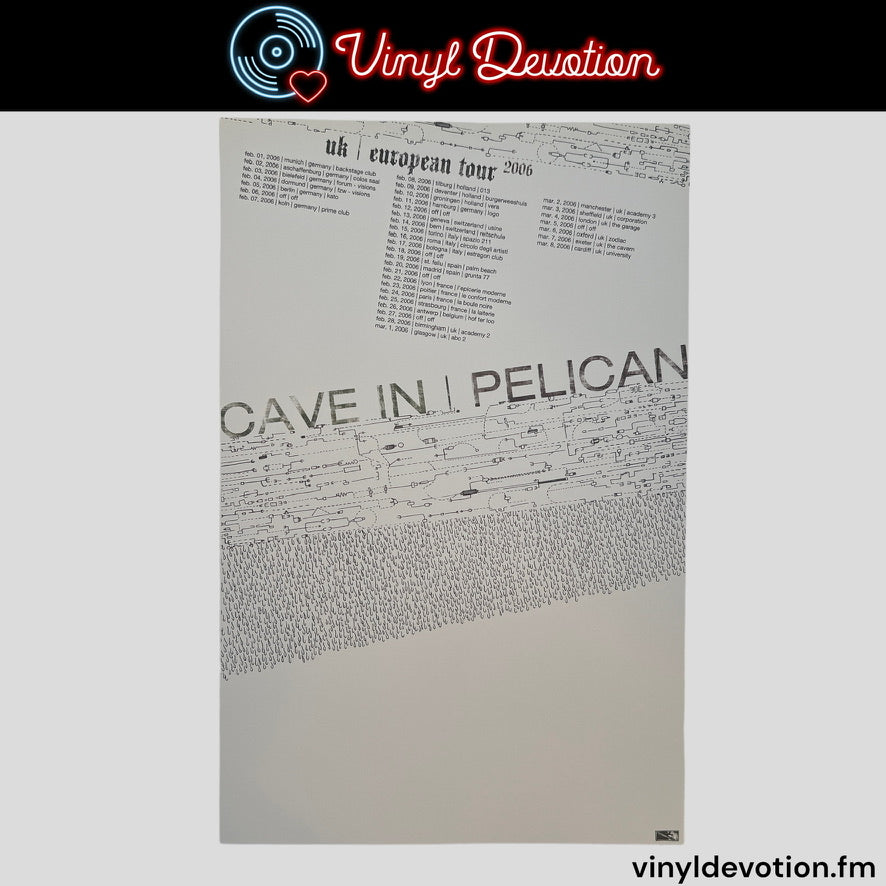 Cave In and Pelican EU / UK Tour 2006 11 x 17 Band Promo Poster