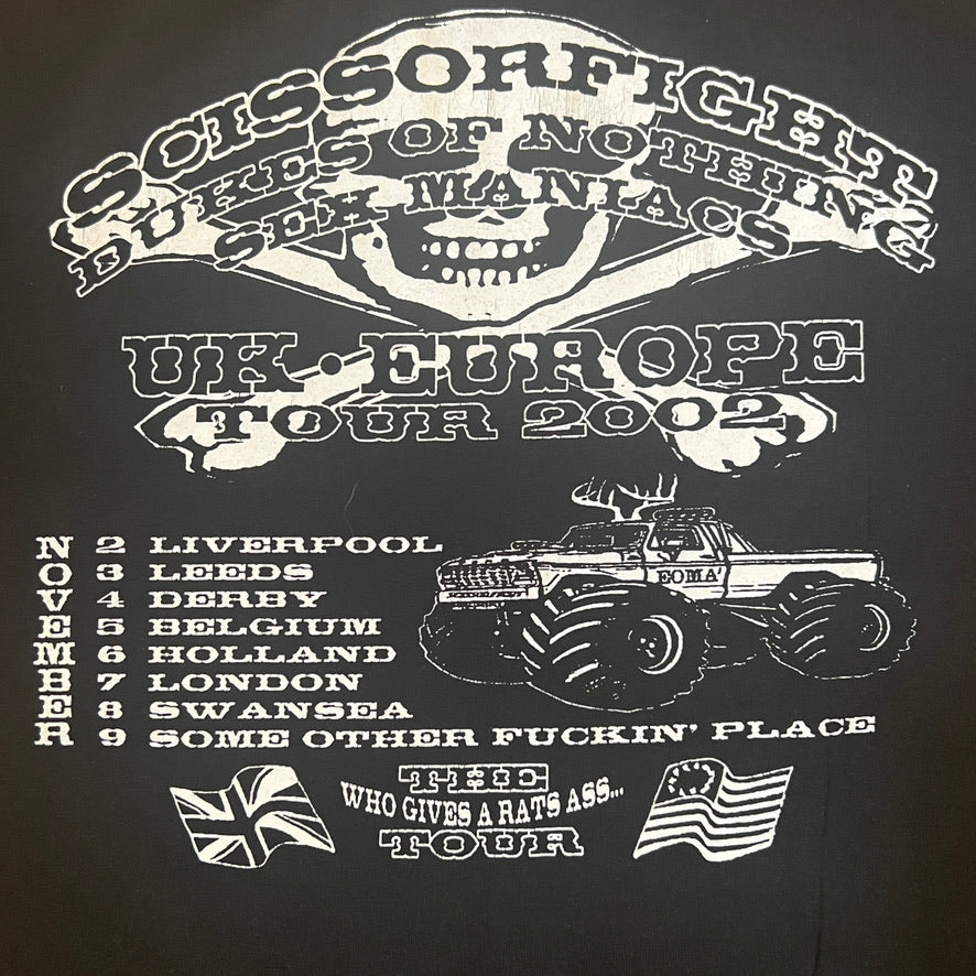 Scissorfight UK Europe Tour 2002 Shirt Size Medium