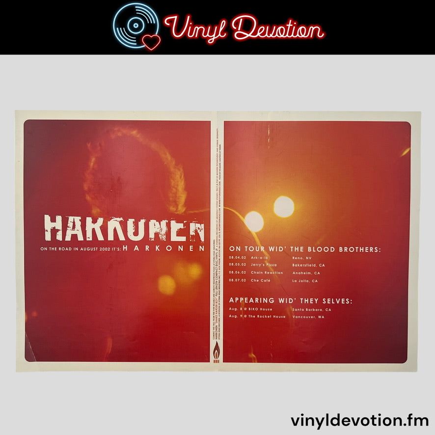 Harkonen / Blood Brothers / They Selves - 2002 Tour 11 x 17 Band Promo Poster