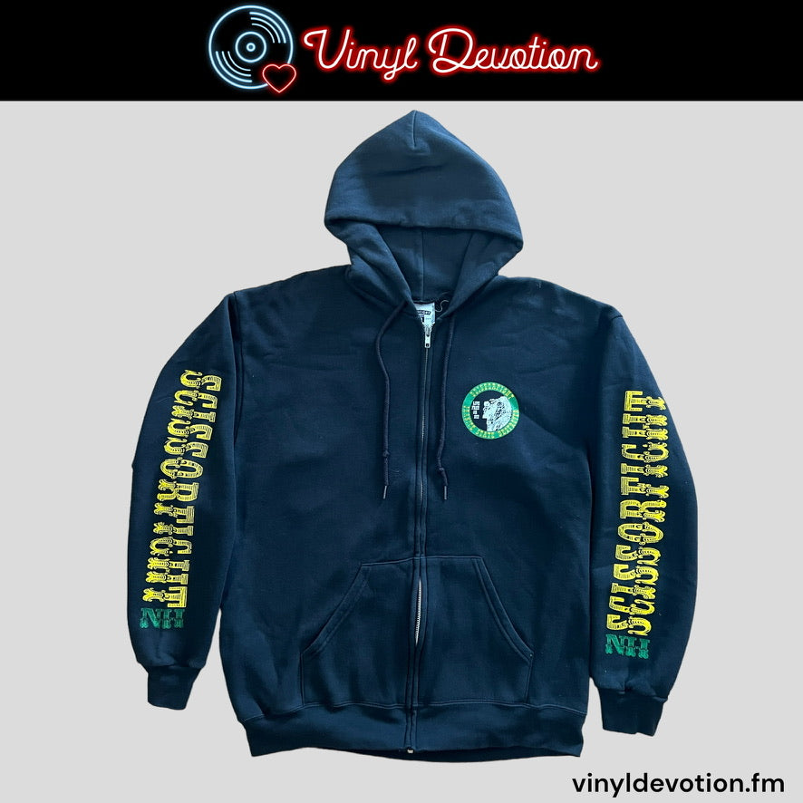 Scissorfight Live Free or Die Zipper Hoodie Black Size L
