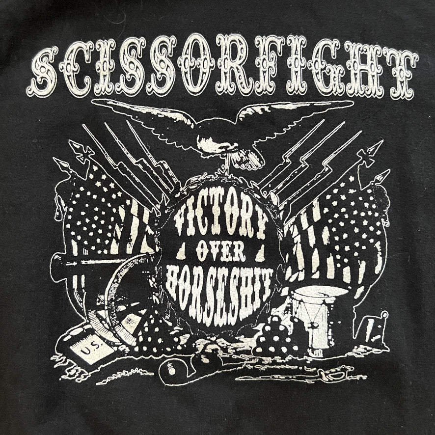 Scissorfight Victory Over Horseshit Pullover Hoodie Black Size Large