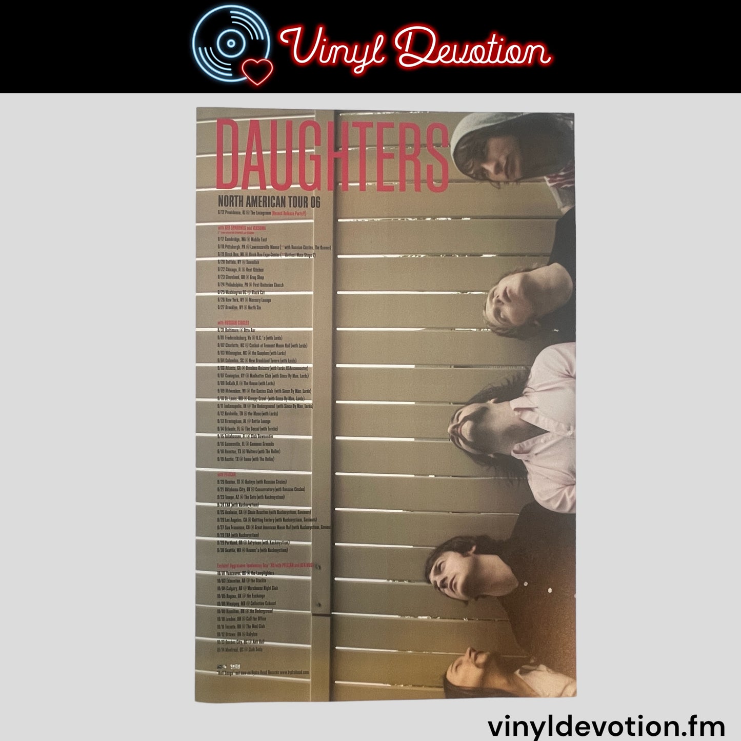 Daughters' - 2006 Tour 11 x 17 Band Promo Poster