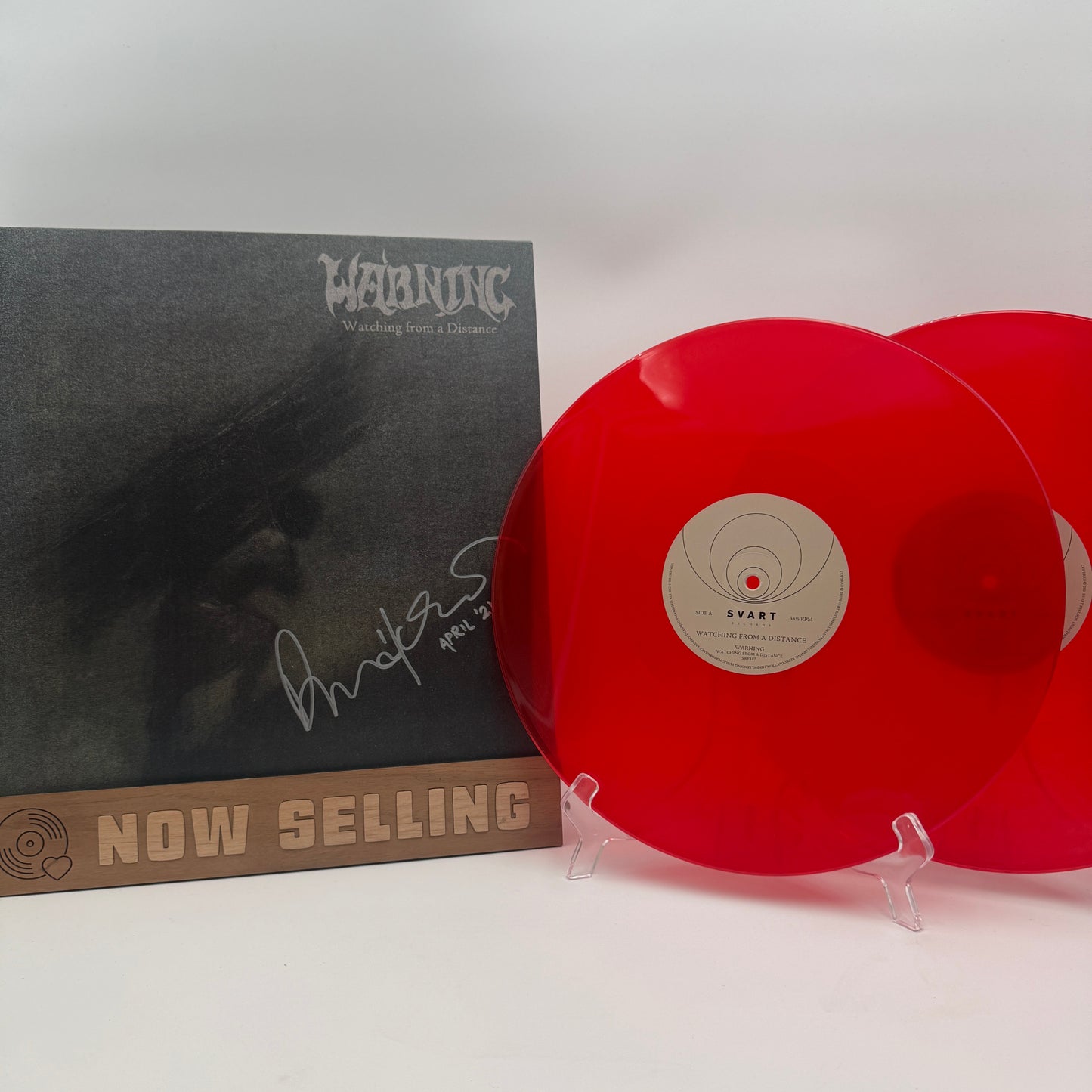 Warning Band - Watching From A Distance Vinyl LP Reissue Red SIGNED