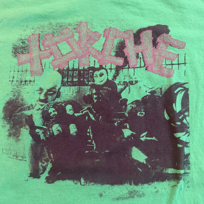 Torche Band Healer / Across The Shields Green T-Shirt Size L Floor Cavity Kylesa Wrong Psychic Mirrors