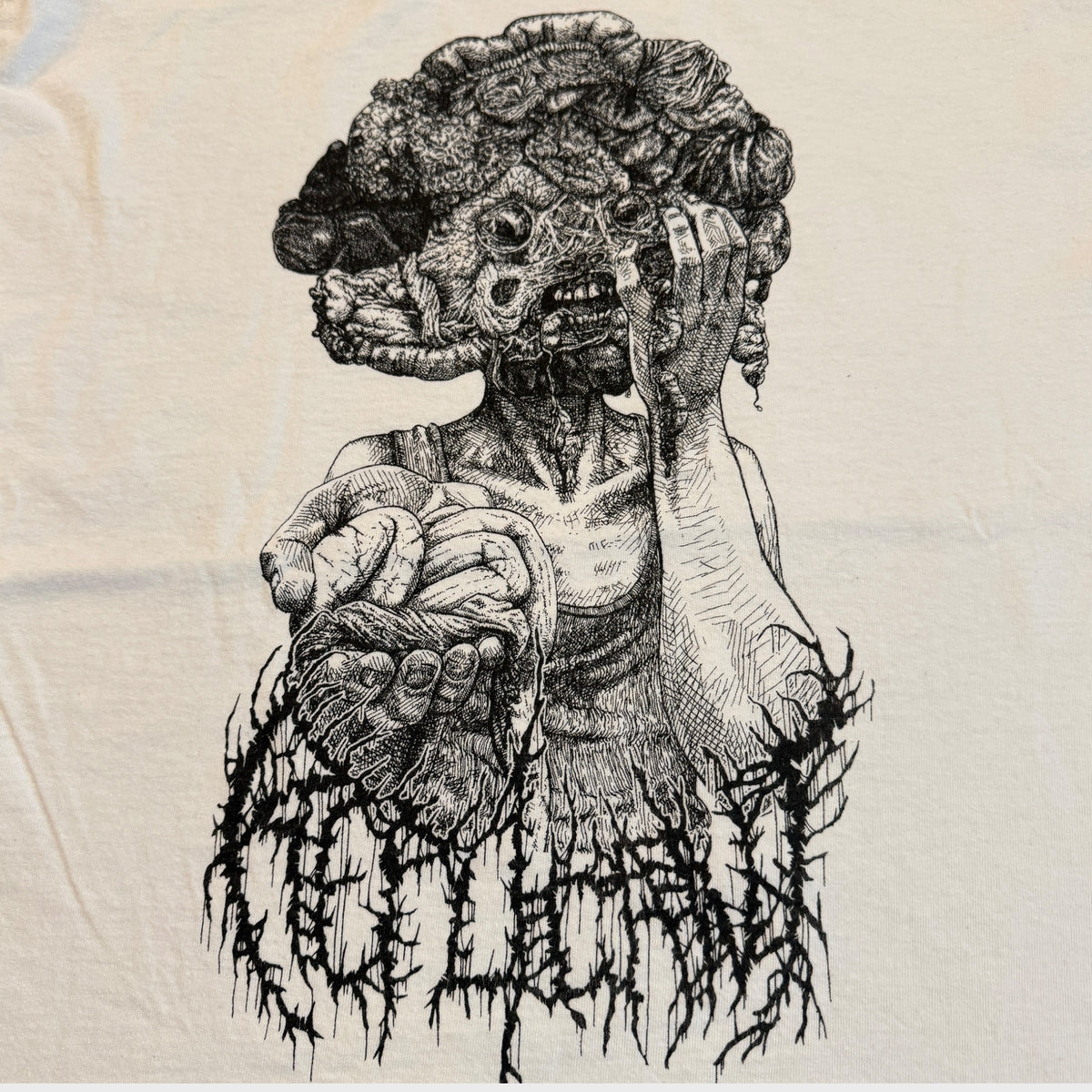 Replicant Death Metal Band White T-Shirt Size L Windfaerer