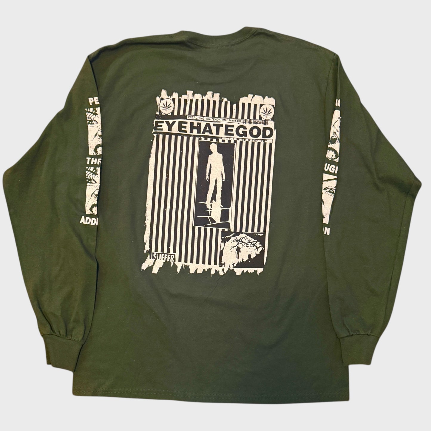 EyeHateGod Band Children Of God Military Green Long Sleeve T-Shirt