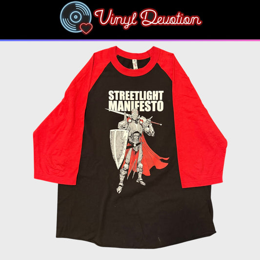 Streetlight Manifesto Band Knight Black / Red Raglan T-Shirt Size L
