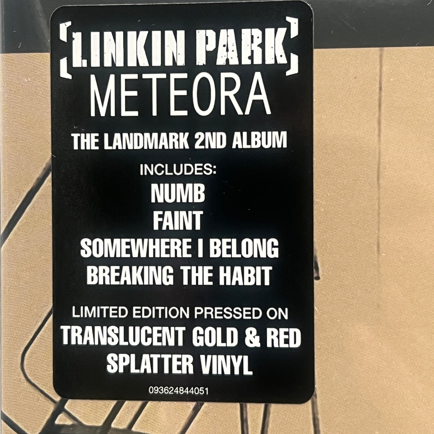 Linkin Park - Meteora Vinyl LP Reissue  Gold & Red Splatter SEALED