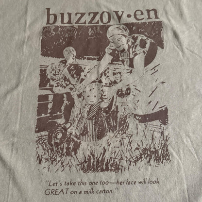 Buzzoven Sludge Band Milk Carton Tan T-Shirt Size XL Buzzov•en Weedeater