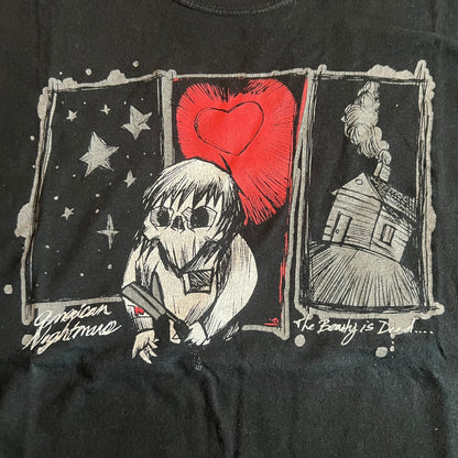American Nightmare Band The Beauty Is Dead Vintage T-Shirt Size L Cut Sleeves