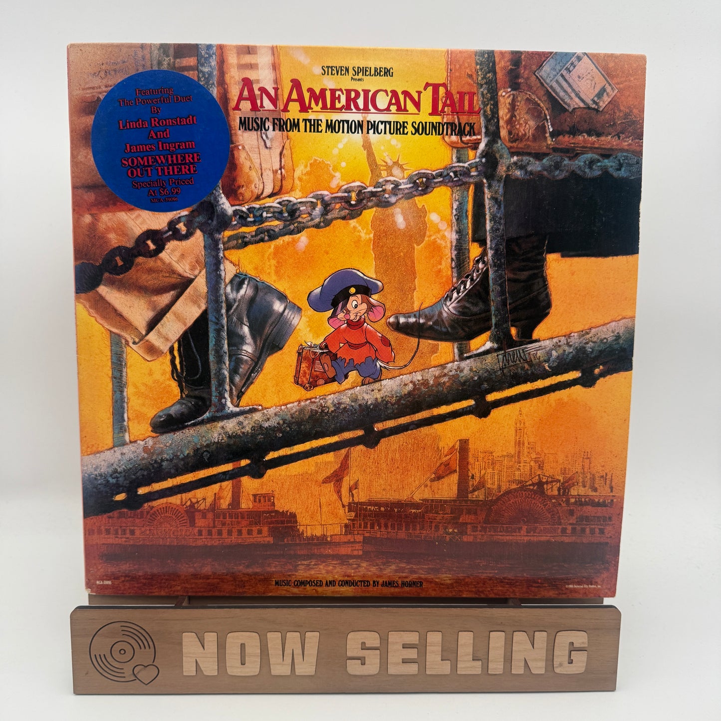 An American Tail Soundtrack Vinyl LP Gold Promo Stamp James Horner