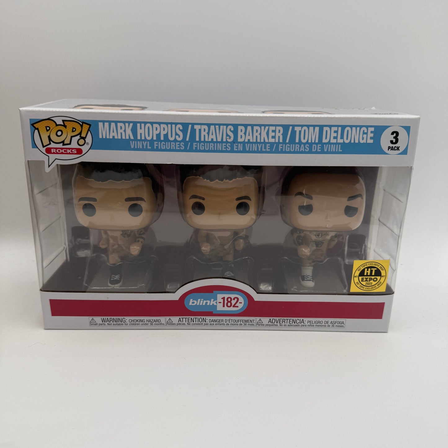 Funko POP! Rocks Blink 182: Mark Travis Tom 3 Pack Hot Topic Expo 2022 Vinyl Figures