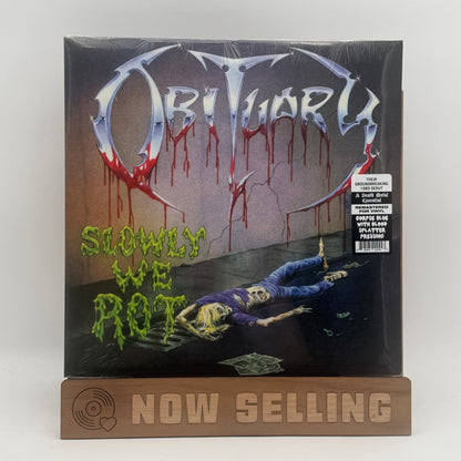 Obituary - Slowly We Rot Vinyl LP Reissue Blue Corpse w/ Blood Splatter SEALED