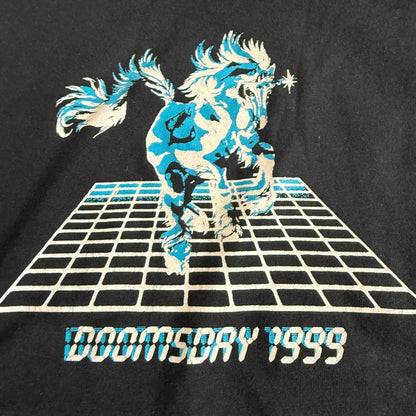Doomsday 1999 Band Racist Unicorn Vintage T-Shirt Size S Grindcore