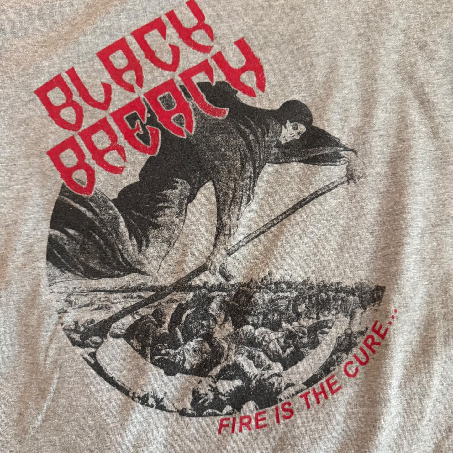 Black Breath Band Fire Is The Cure Raglan T-Shirt Size XL