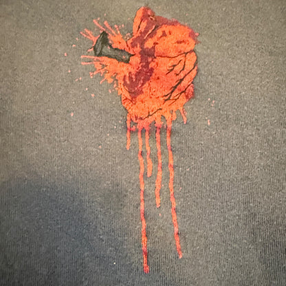 All Else Failed Band Love Hurts Late 90s Gray Vintage Zip Up Hoodie Size L