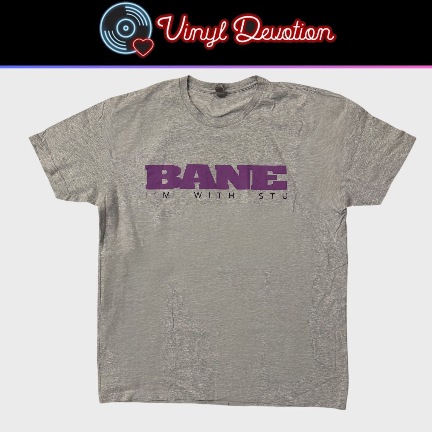 Bane Hardcore Band I'm With Stu Light Gray T-Shirt Size XL