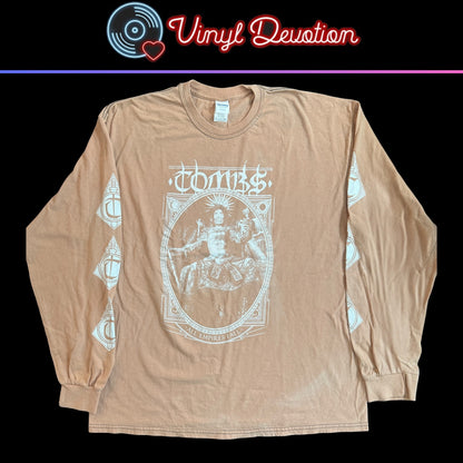 Tombs Band All Empires Fall Bleached Black Long Sleeve T-Shirt Size XL Anodyne Psycroptic