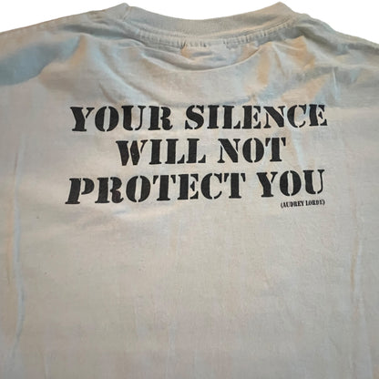 Anti-Flag Band Your Silence Will Not Protect You Vintage White T-Shirt Size XL