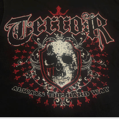 Terror Hardcore Band Fuck Everything You Believe Cut Sleeves / Neckline Vintage T-Shirt Size S