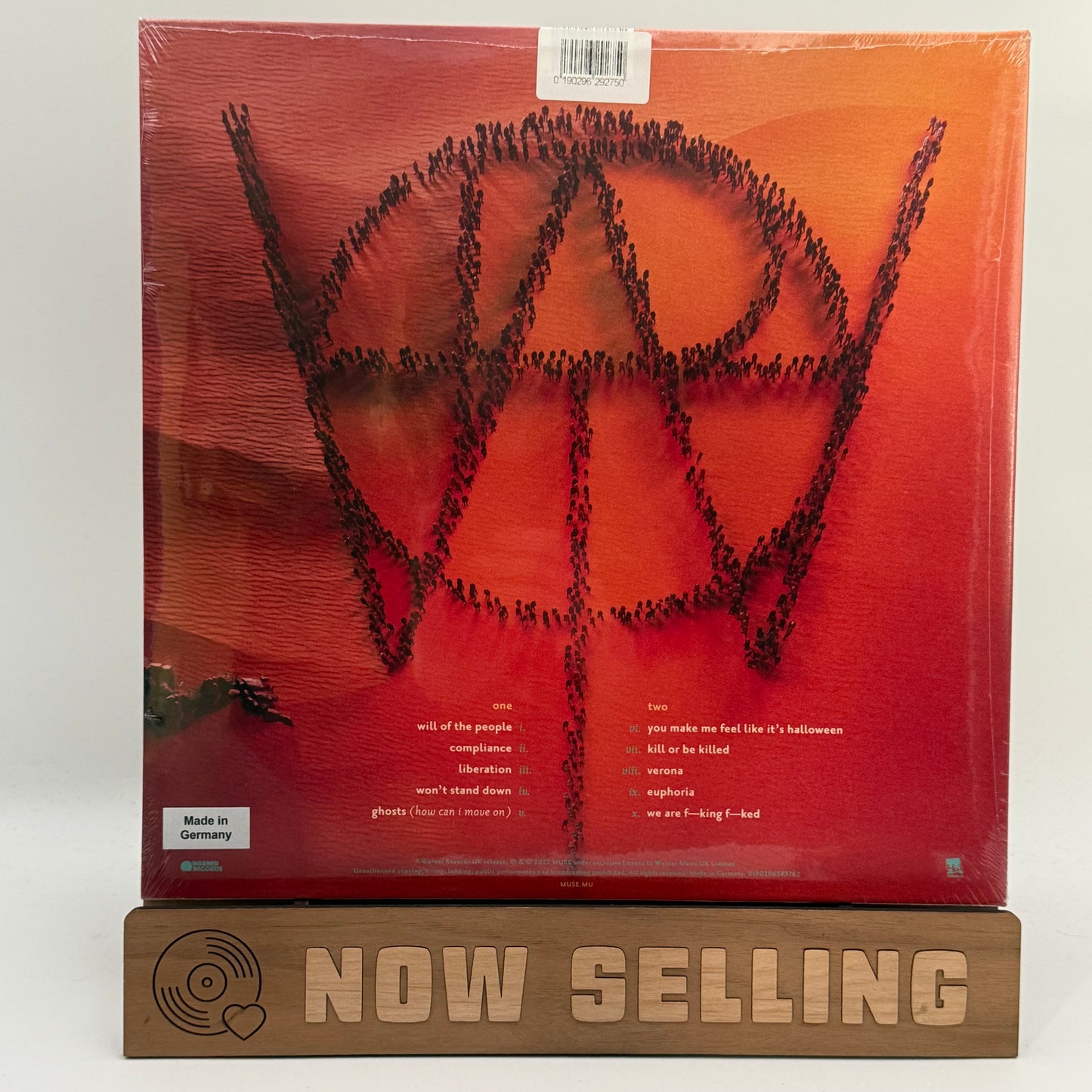 Muse - Will Of The People Vinyl LP SIGNED Art Cards Red Black Marble SEALED