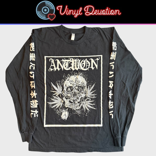 Antwon Skull Flower Long Sleeve T-Shirt Size L Hip Hop Rap Lil Ugly Mane