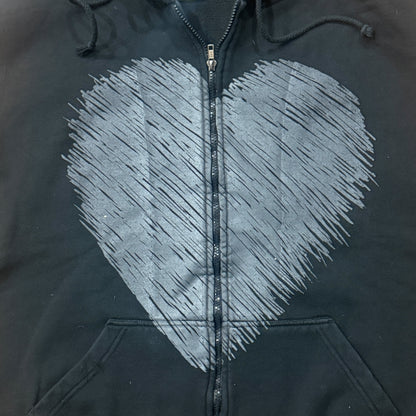 Converge Band You Fail Me Heartless 2004 Zip Up Sleeveless Hoodie Size XL