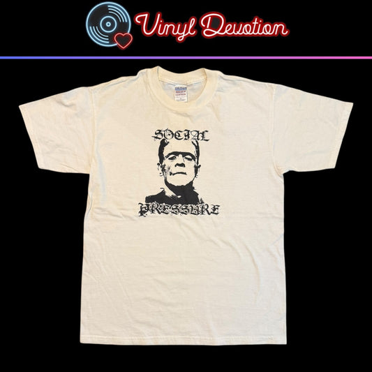 Social Pressure Hardcore Band Frankenstein White T-Shirt Size M