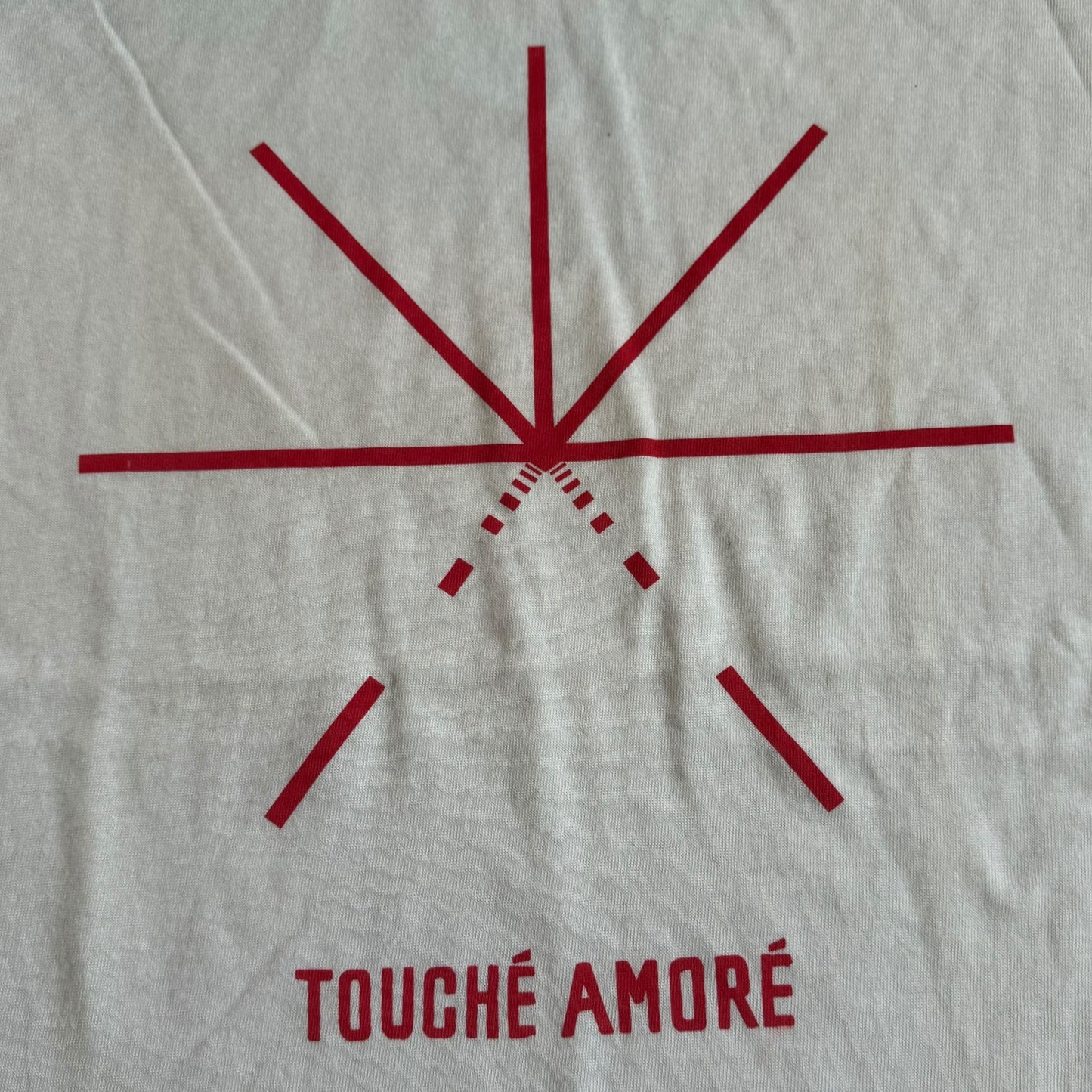Touché Amoré Band Logo White Ringer T-Shirt Size M Touche Amore