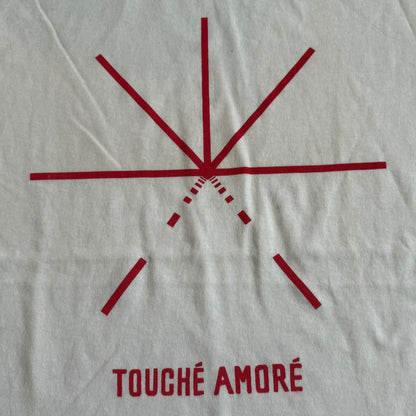 Touché Amoré Band Logo White Ringer T-Shirt Size M Touche Amore