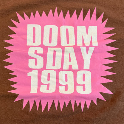 Doomsday 1999 Band Brown Vintage T-Shirt Size XL Teen Cthulhu
