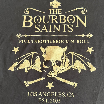 The Bourbon Saints Band Full Throttle Rock N Roll T-Shirt Size L