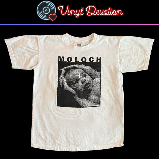 Moloch Band Antichrist Baby White T-Shirt Size S