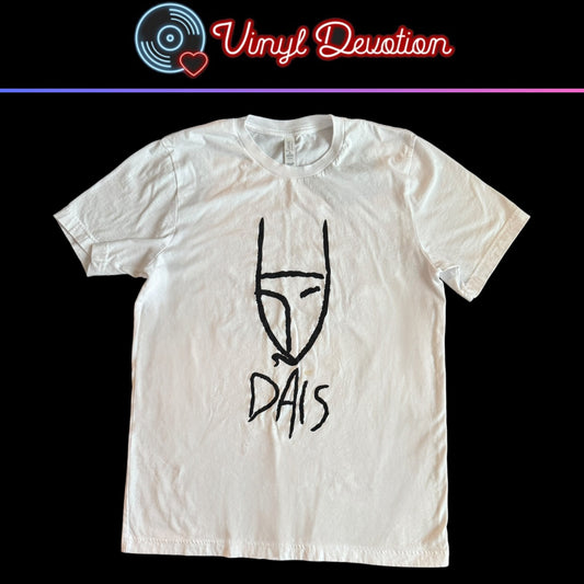 Dais Record Label White T-Shirt Size M Cold Cave Prurient Youth Code Drab Majesty
