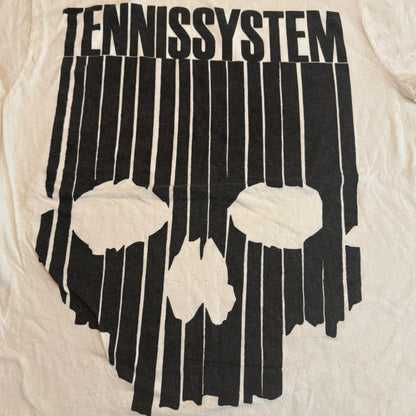 Tennis System Band Skull White T-Shirt Size L Shoegaze Psych Rock