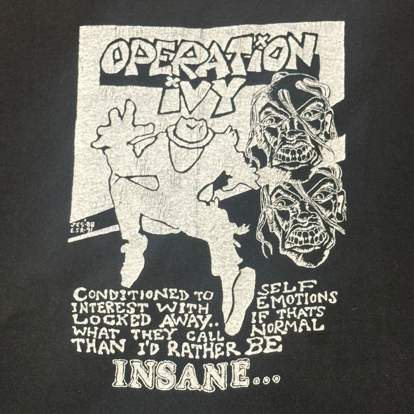 Operation Ivy Band Energy - Here We Go Vintage T-Shirt Size XL Single Stitch 1991