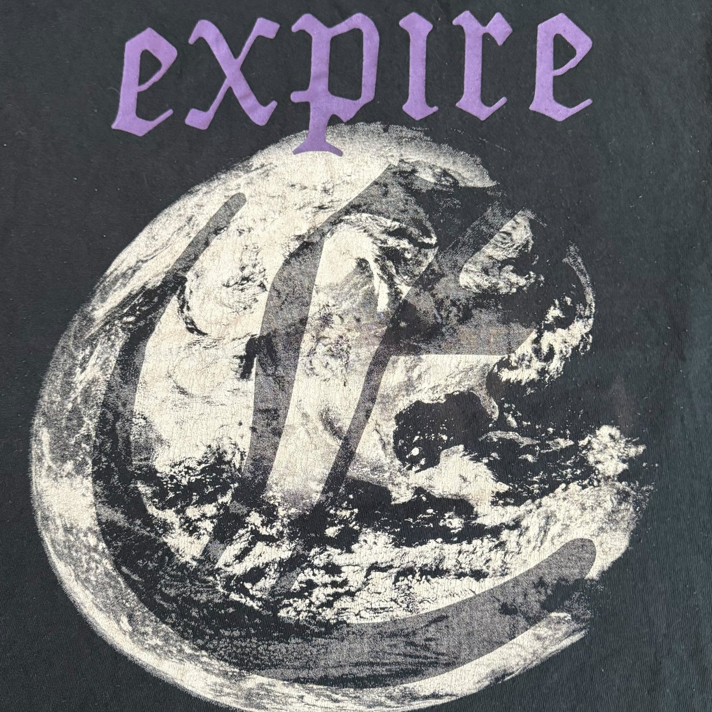 Expire Band Fuck The World Cut Sleeves T-Shirt Size M Hardcore