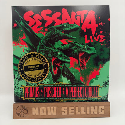 Puscifer / A Perfect Circle / Primus - Sessanta Live Vinyl LP White SIGNED Auburn WA