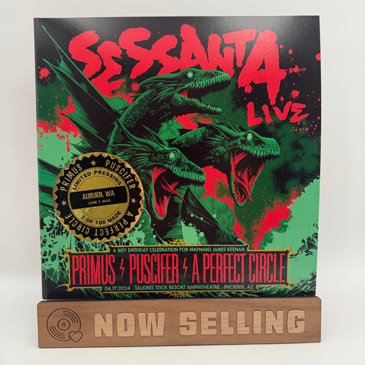 Puscifer / A Perfect Circle / Primus - Sessanta Live Vinyl LP White SIGNED Auburn WA