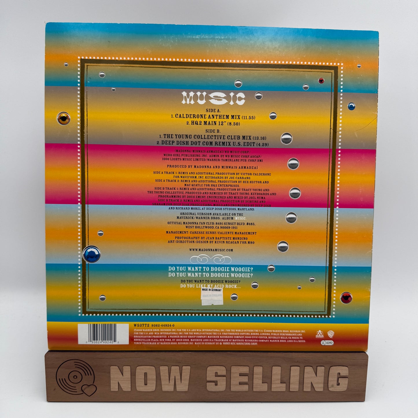 Madonna Music 12'' Vinyl EU Maxi LP Record Maverick Germany 2000